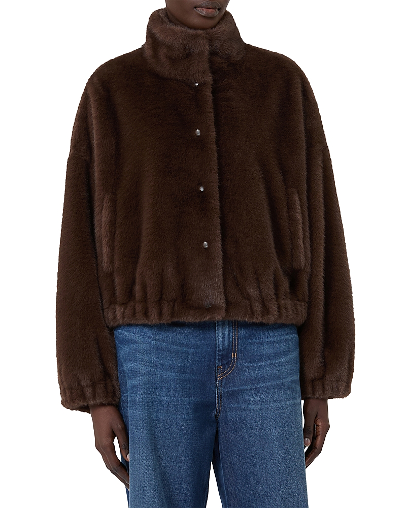 Weekend Max Mara Wkdanemone Boxy Faux Fur Jacket