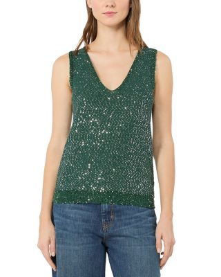 Wkdmilord Green Sequin Sweater Tank