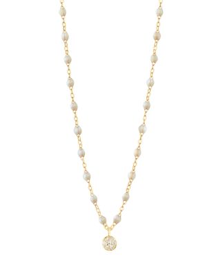 18K Yellow Gold Classic Puce Diamond Necklace, 0.07 tcw