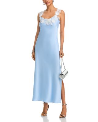 leopard dress blue Add You To The List Royal Blue Satin Leopard Dress  Shop the Mint