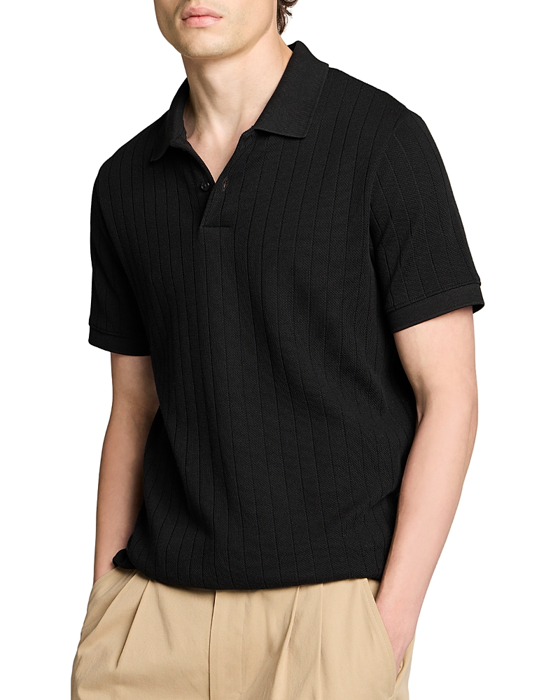 Vince Drop Needle Stripe Short Sleeve Polo