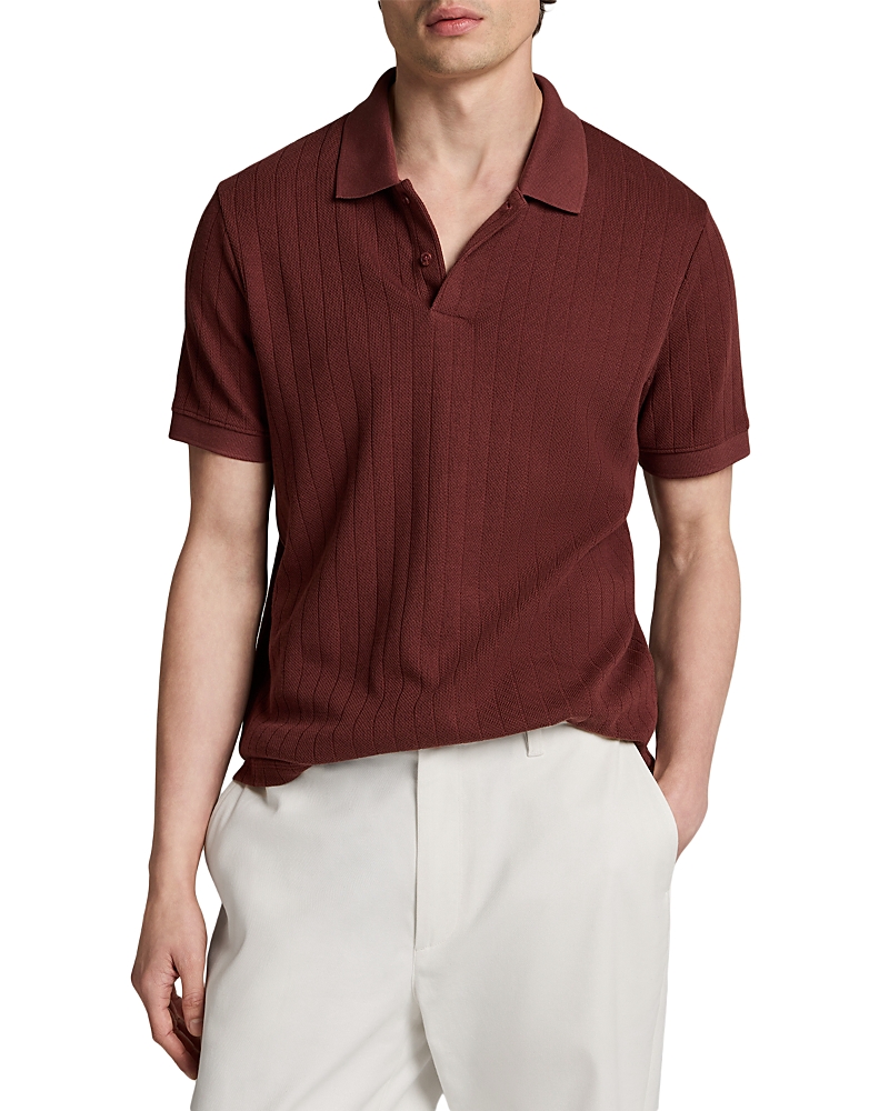 Vince Drop Needle Stripe Short Sleeve Polo