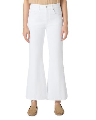Marlow Skimmer Petite High Rise Flare Jean in Crisp White
