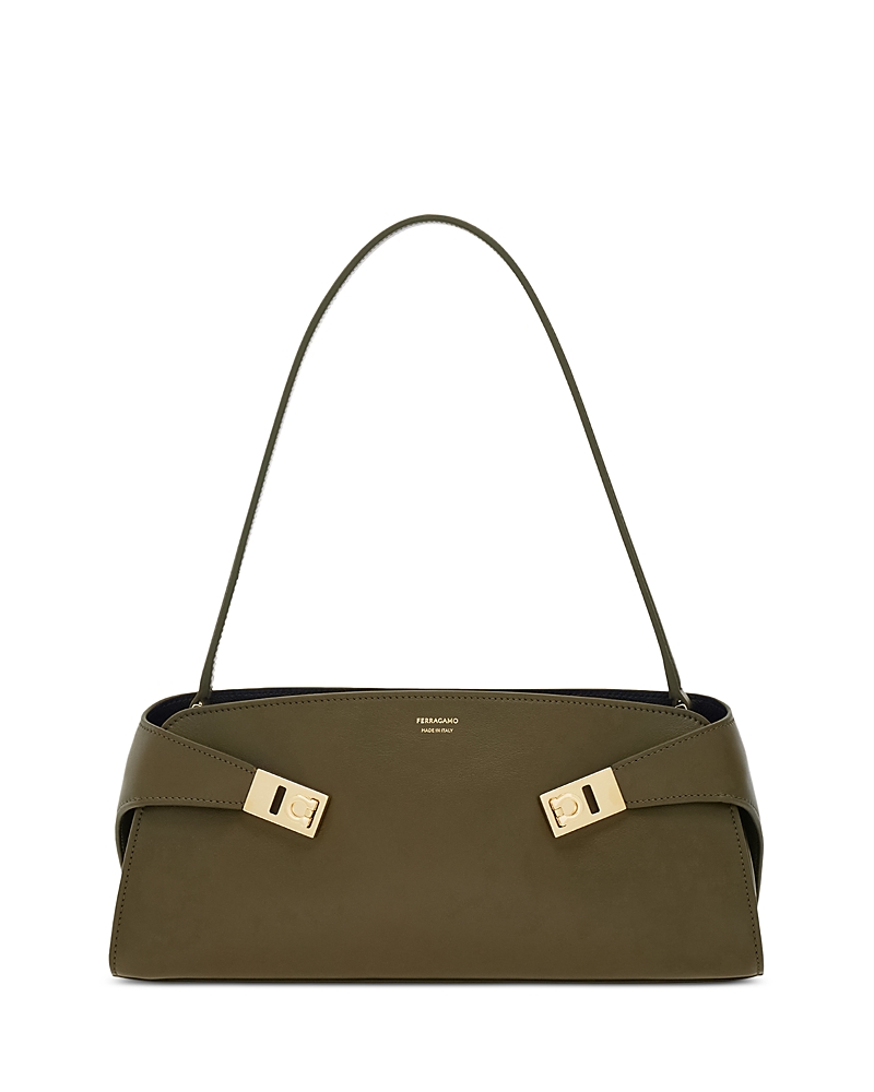 Ferragamo Hug East West Leather Shoulder Bag