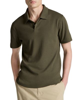 Mesh Knit Snap Short Sleeve Polo