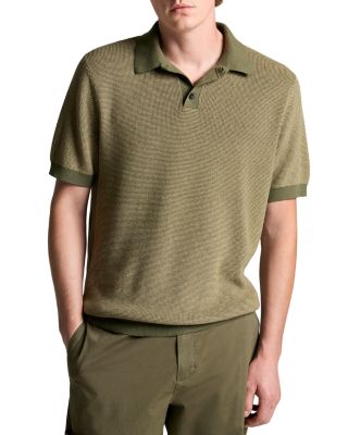 Color Blocked Feed Stripe Short Sleeve Polo