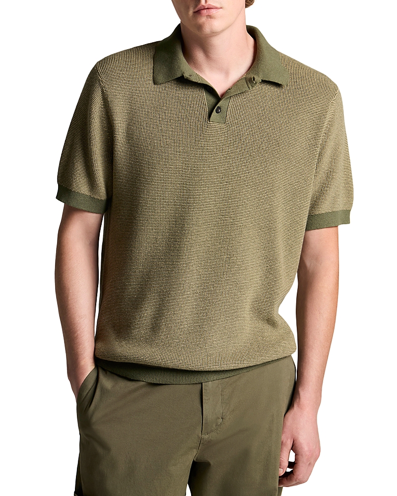 Vince Color Blocked Feed Stripe Short Sleeve Polo