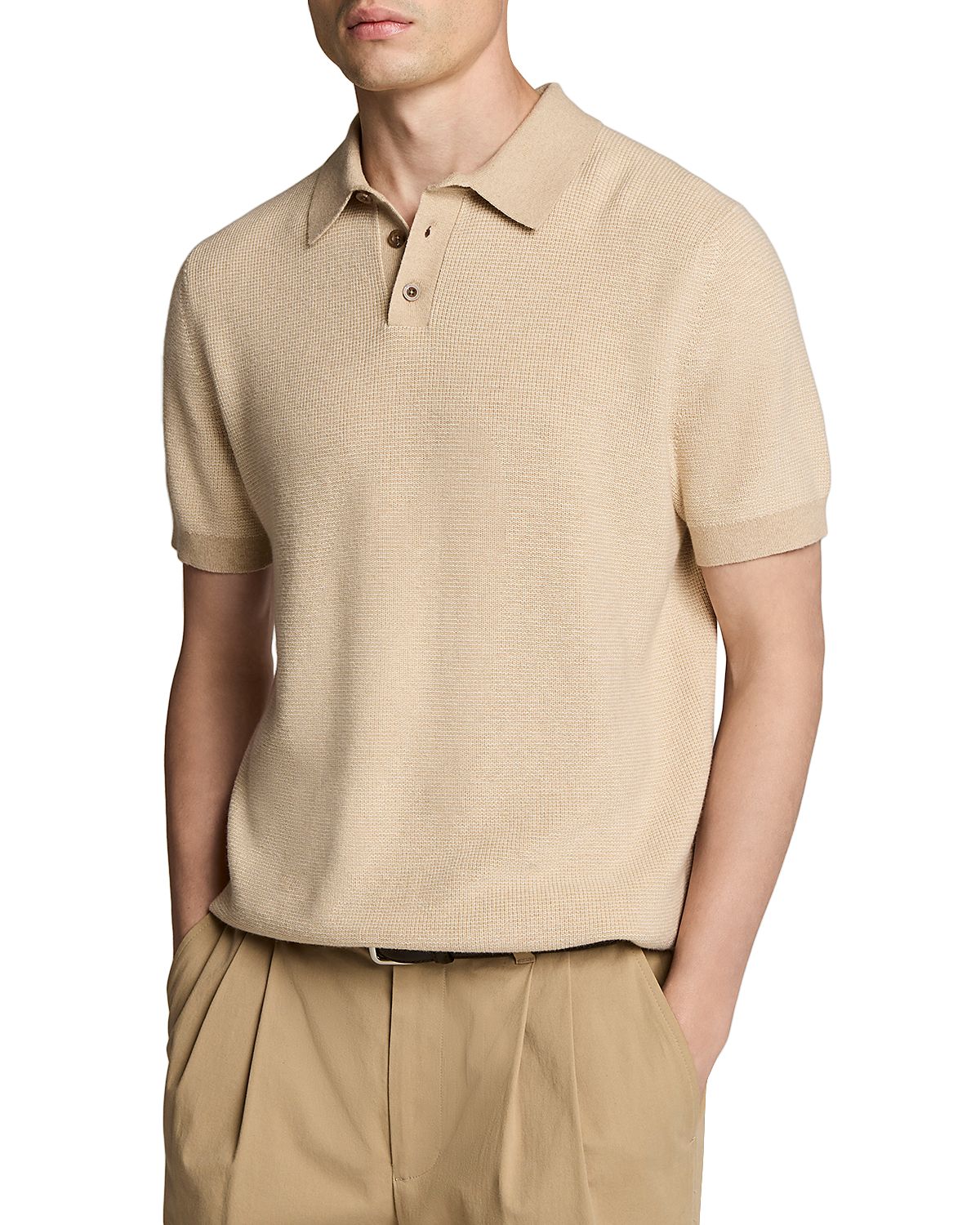 Vince Color Blocked Feed Stripe Short Sleeve Polo