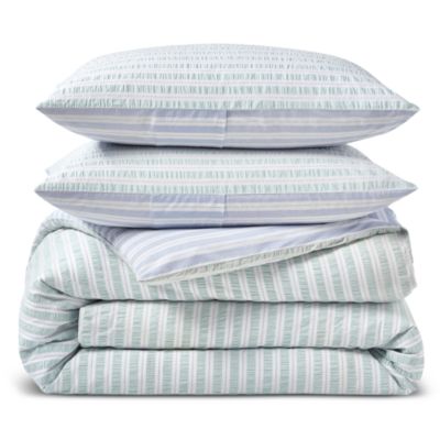 Seersucker Stripe 3 Piece Bedding Set