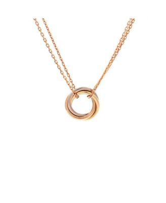  Trinity Choker Necklace 18K Tricolor Gold, 17.25"