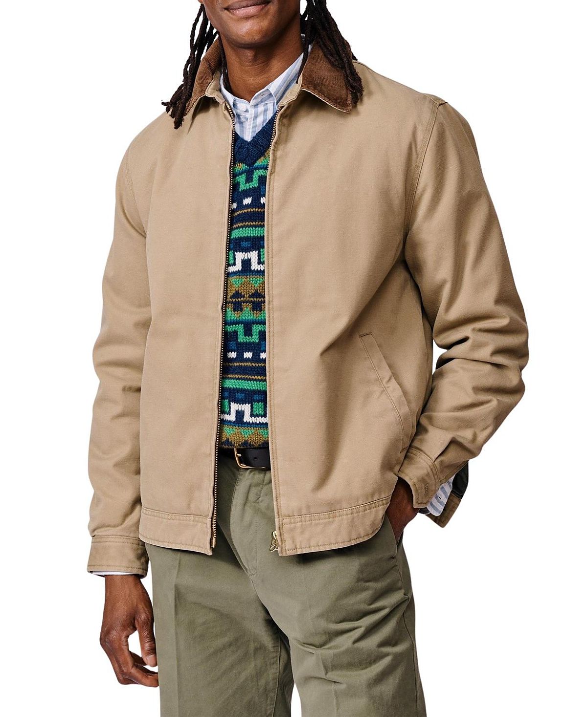 Aubin Newland Canvas Harrington Utility Jacket