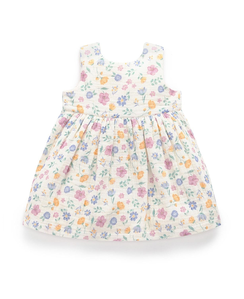 Purebaby Girls' Bow Dress - Baby
