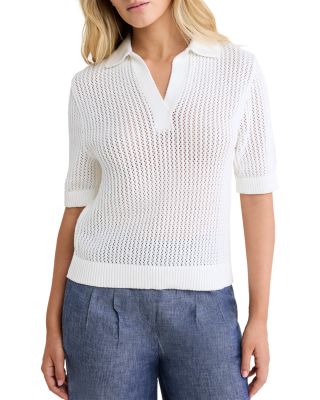 Mesh Polo Sweater