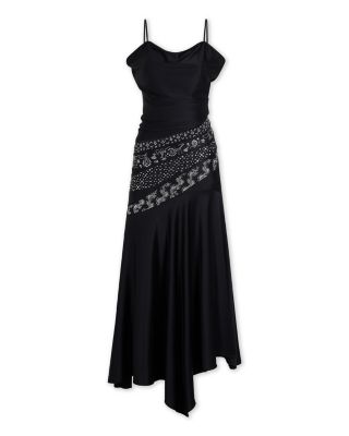 Embellished Asymmetric Dress