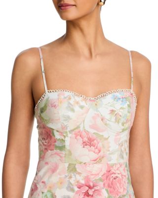 Floral Bustier Maxi Dress - Exclusive - thumbnail 3