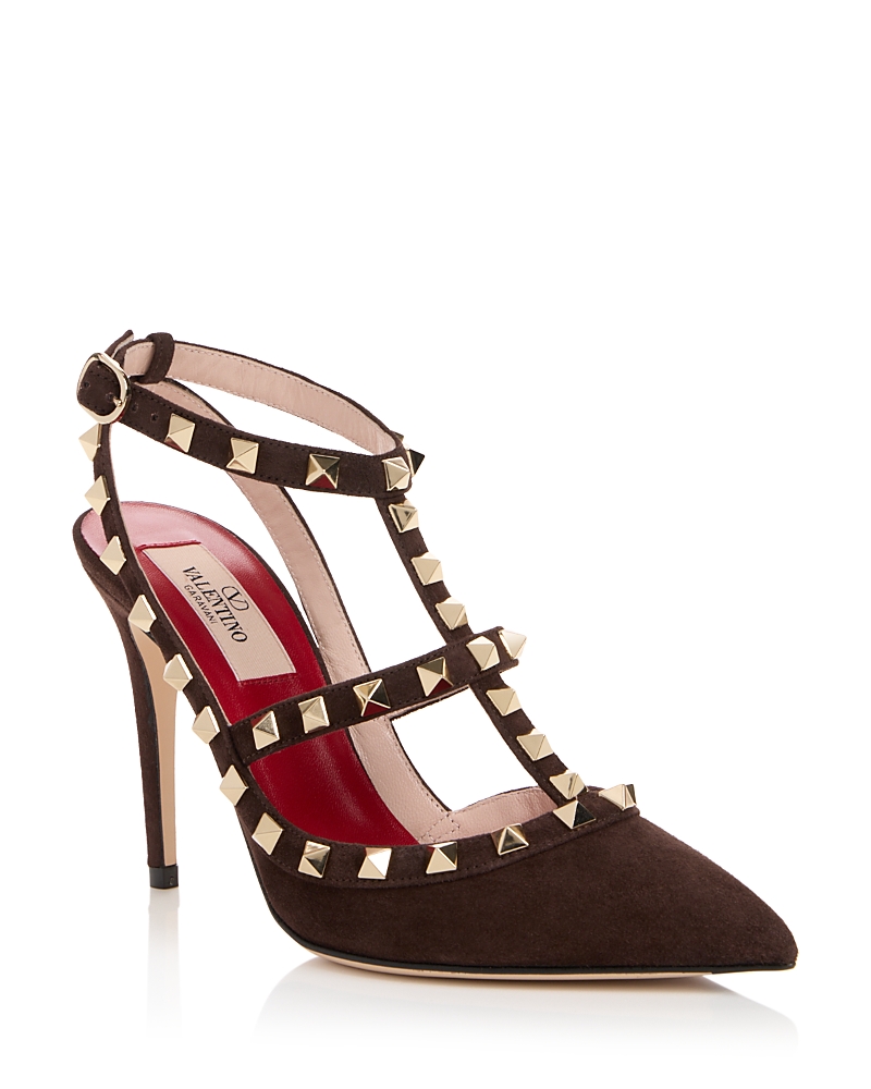 Valentino Garavani Women's Rockstud Cage Leather Pumps with Studs