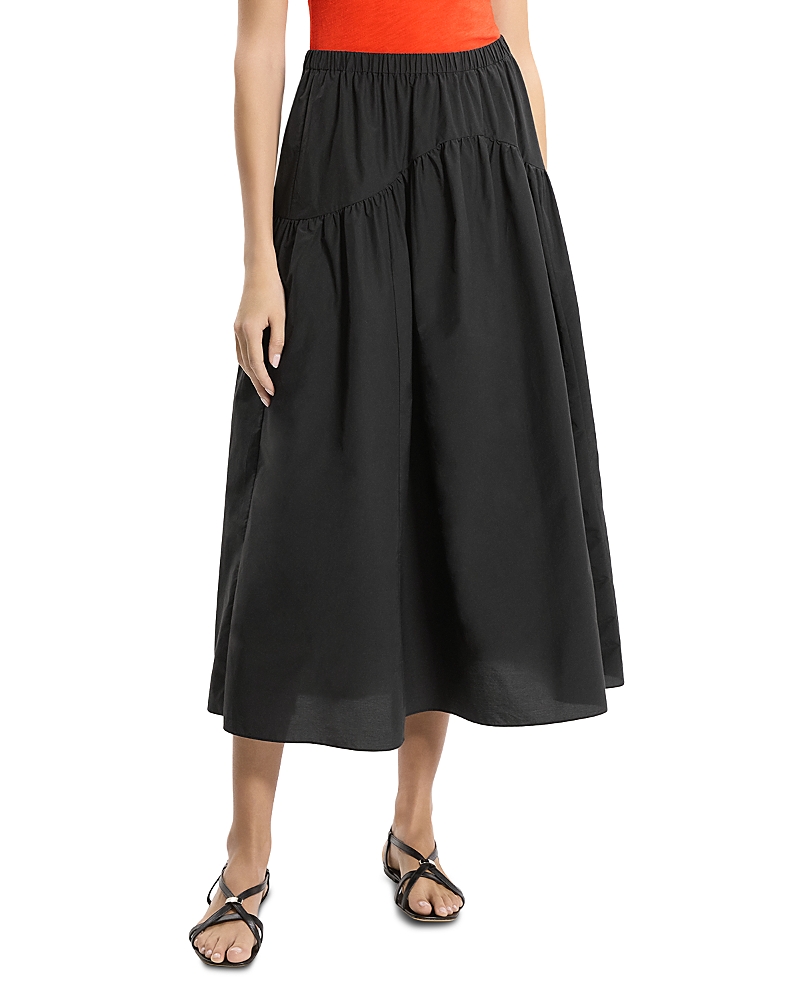 Theory Seamed Yoke Midi Skirt