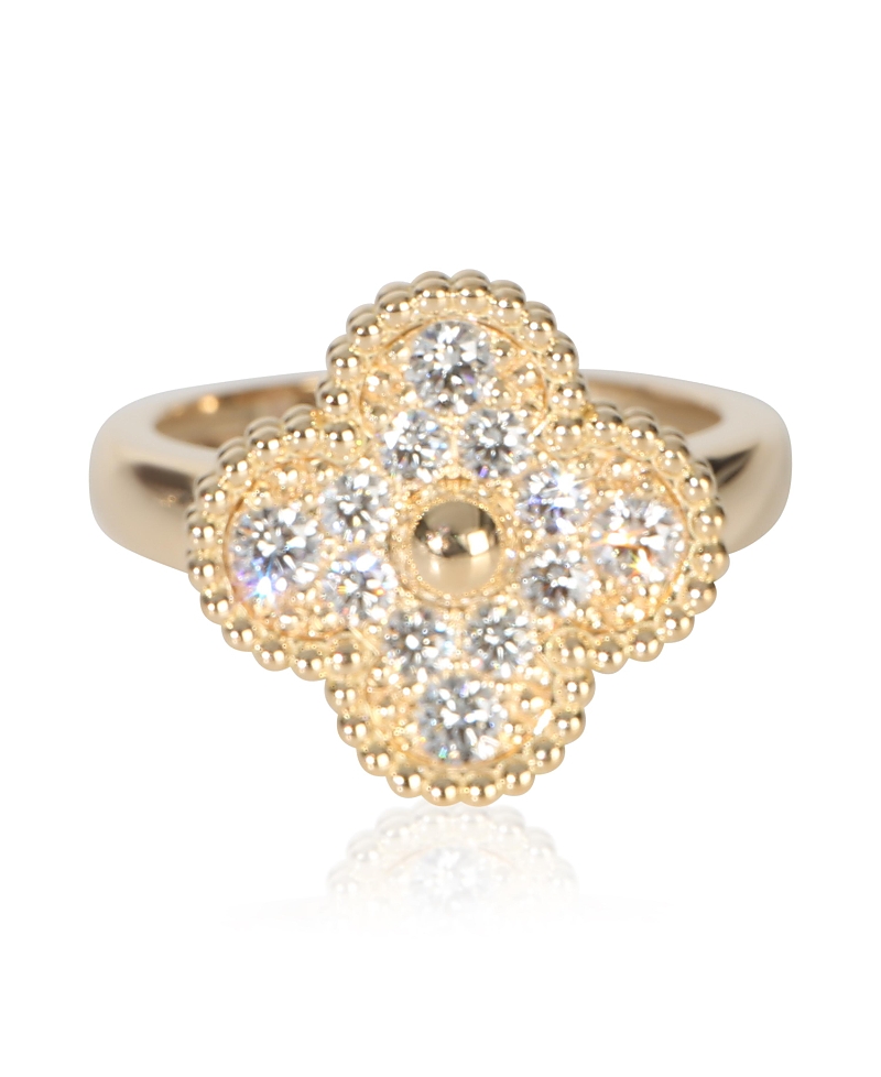 Pre-Owned Van Cleef & Arpels Vintage Alhambra 18k Yellow Gold Ring