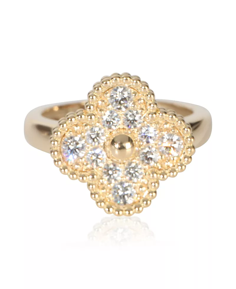 Pre-Owned Van Cleef & Arpels Vintage Alhambra 18k Yellow Gold Ring