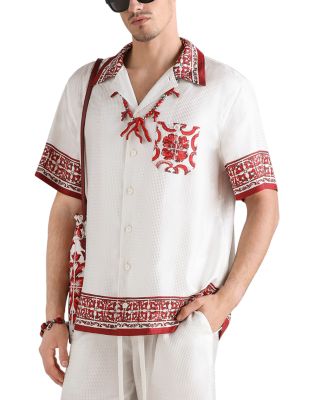 Floral Pattern Logo Shirt