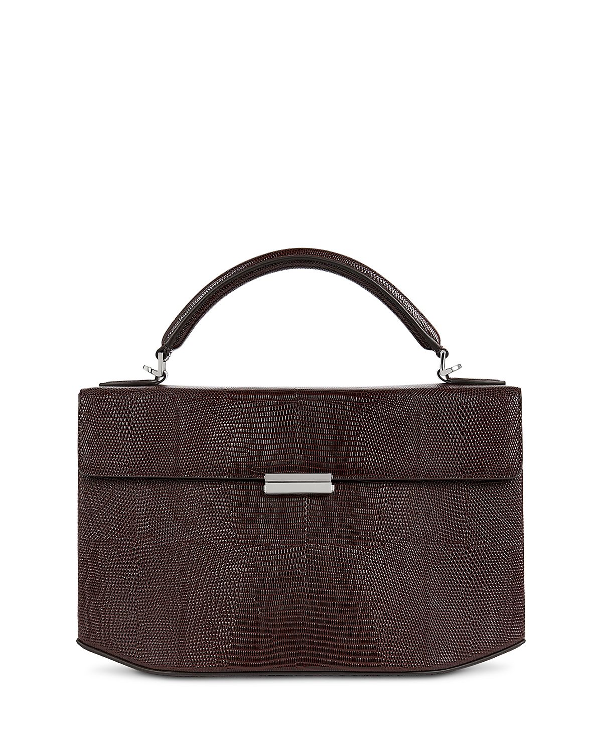 Toteme Lizard Embossed Leather Top Handle Bag