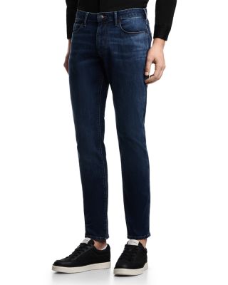 Essential J06 Slim Fit Stretch Cotton Denim Jeans in Dark Blue Denim