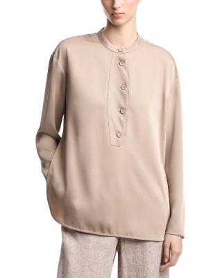Crepe Twill Long Sleeve Shirt
