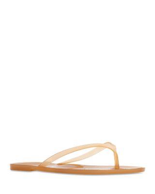 Black Suede Studio Women's Crystal Jelly Flip Flops