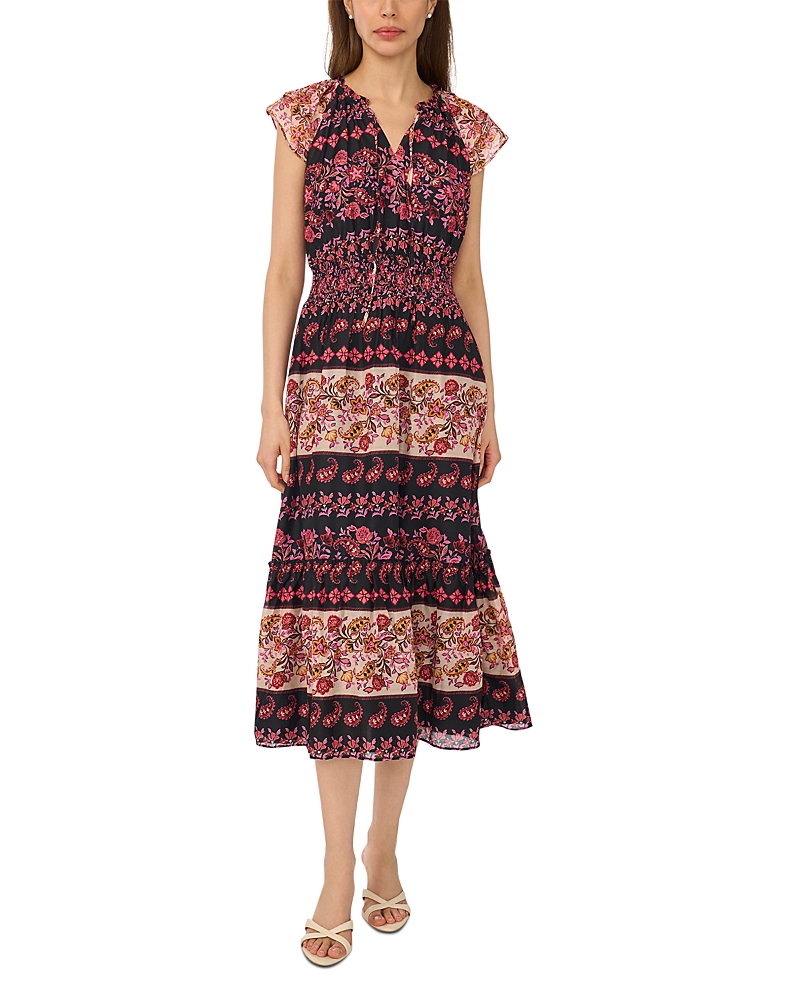 Cece Flutter Sleeve Midi Dress