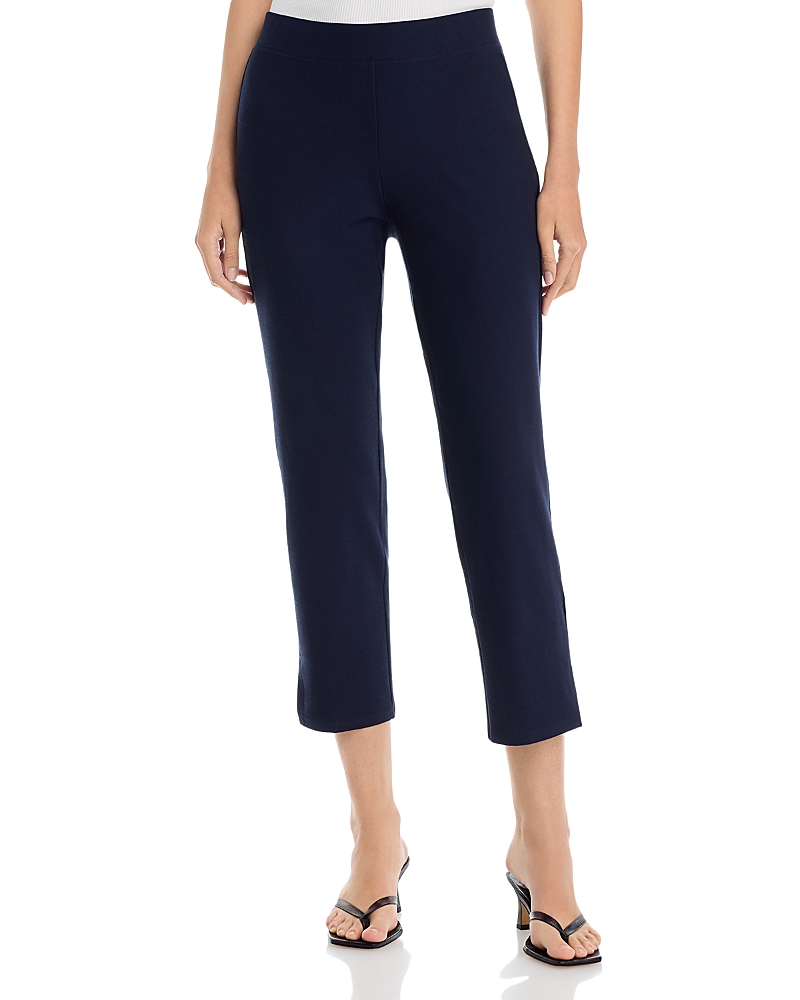Eileen Fisher Stretch Crepe High Rise Slim Cropped Pants