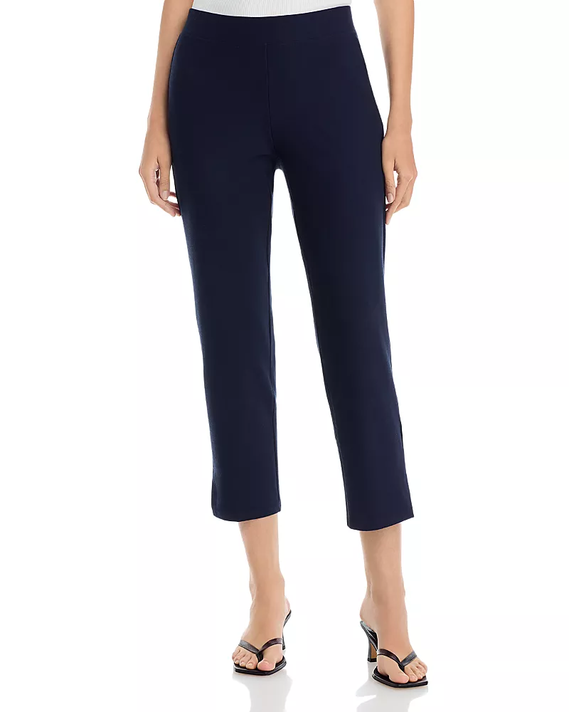 Eileen Fisher Stretch Crepe High Rise Slim Cropped Pants
