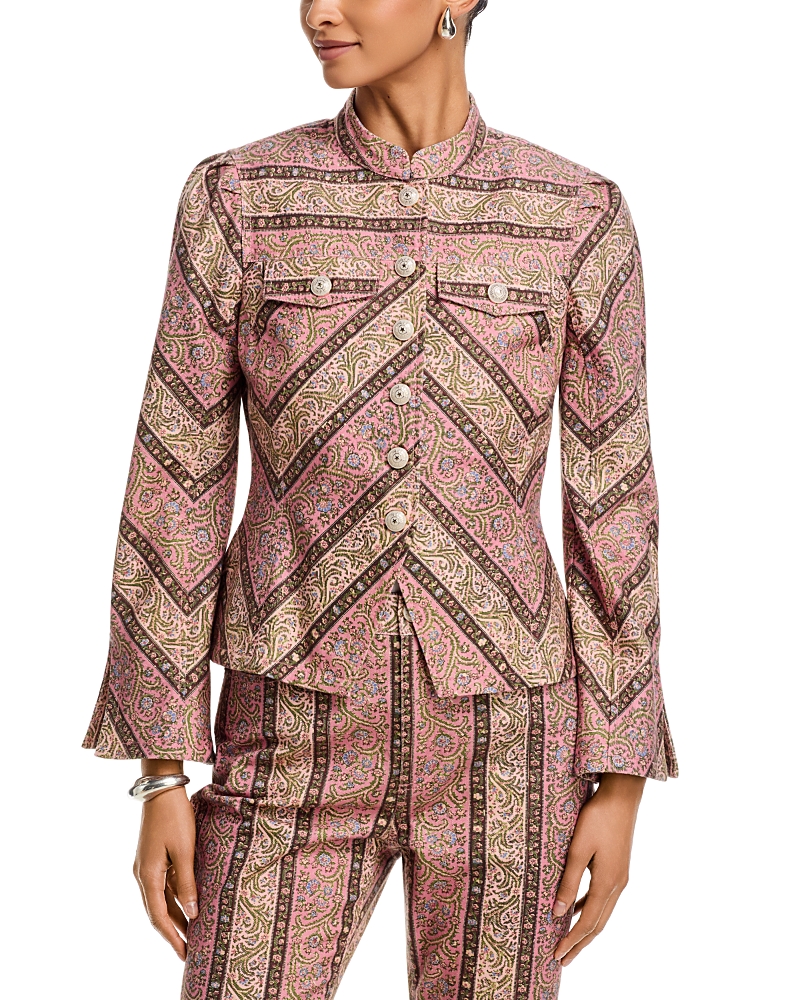 Cinq a Sept Avril Jean Jacket in Pepper Paisley
