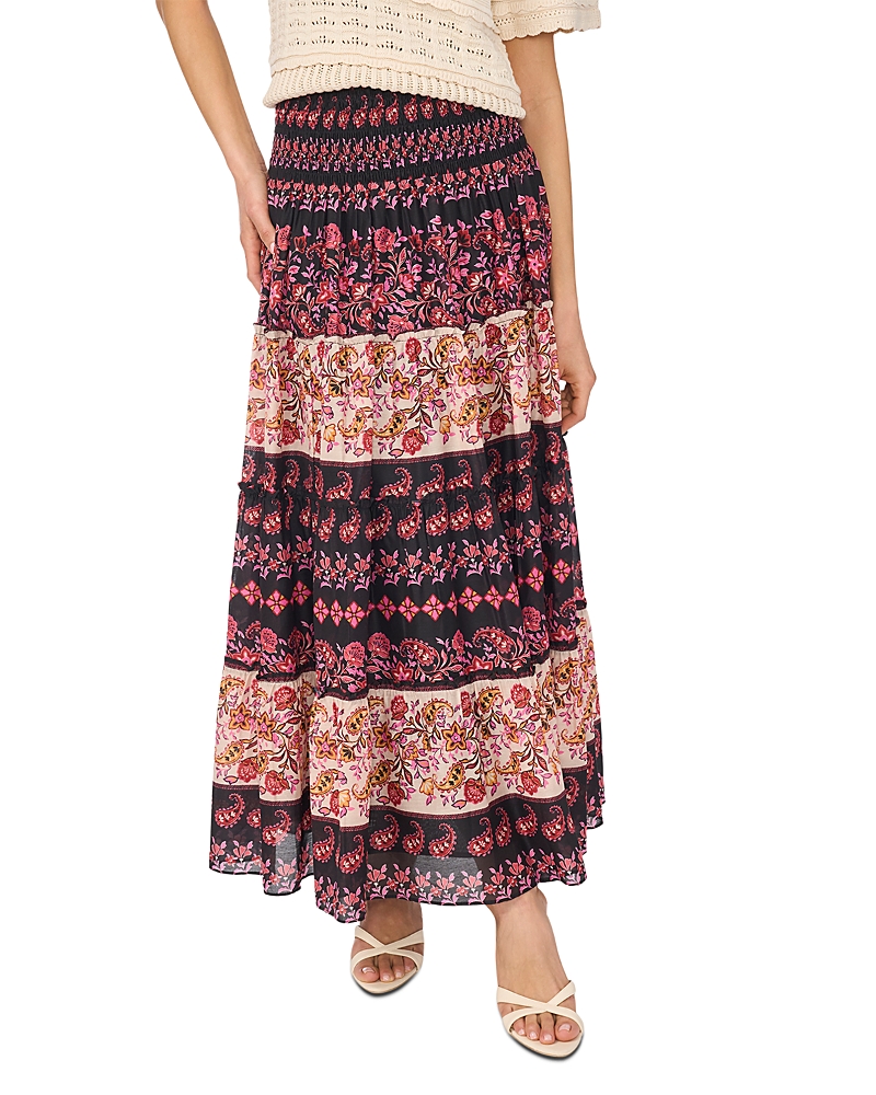 CeCe Tiered Smock Waist Maxi Skirt