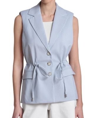 Drawstring Blazer Vest
