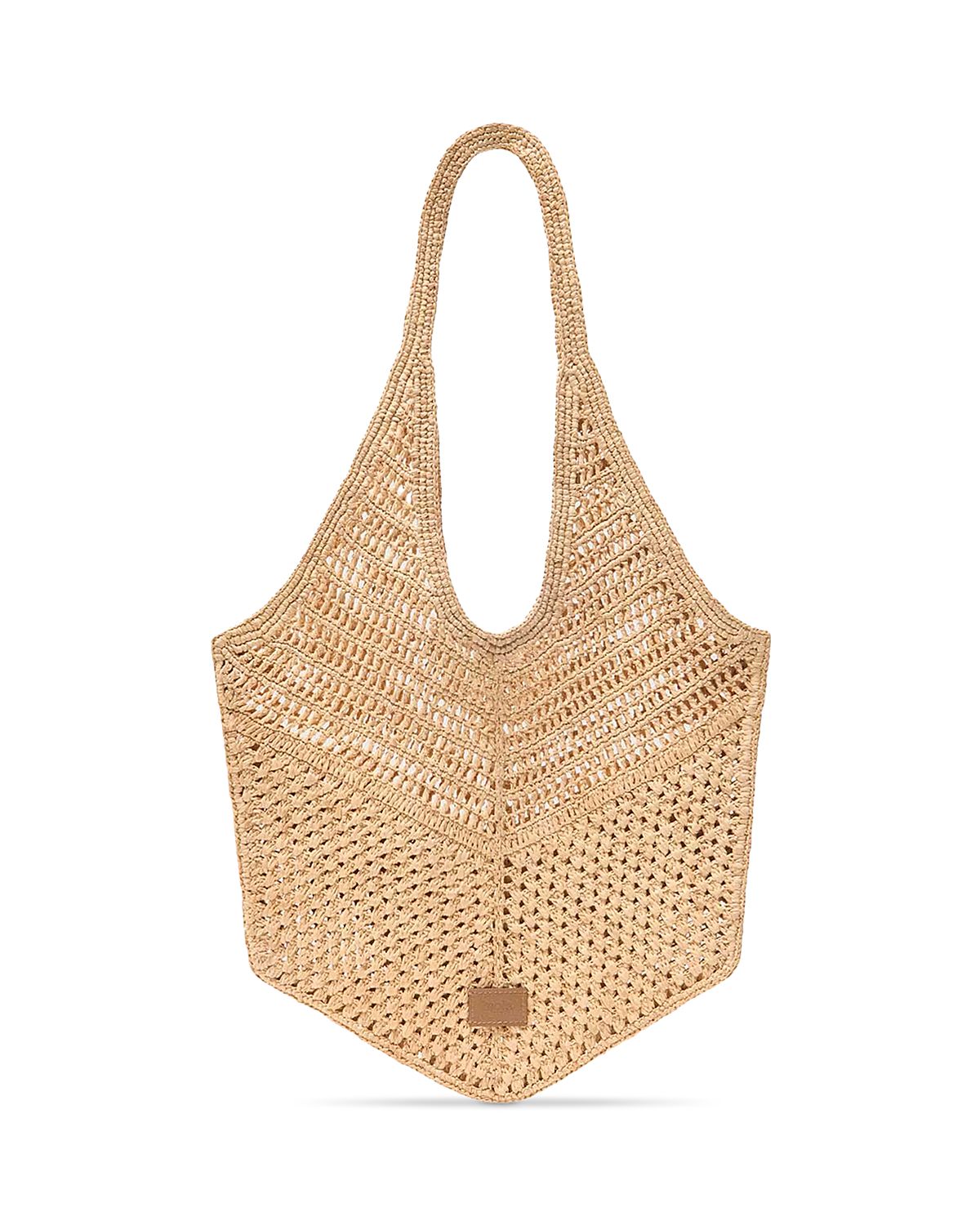 Maje Stephan Crochet Raffia Tote Bag