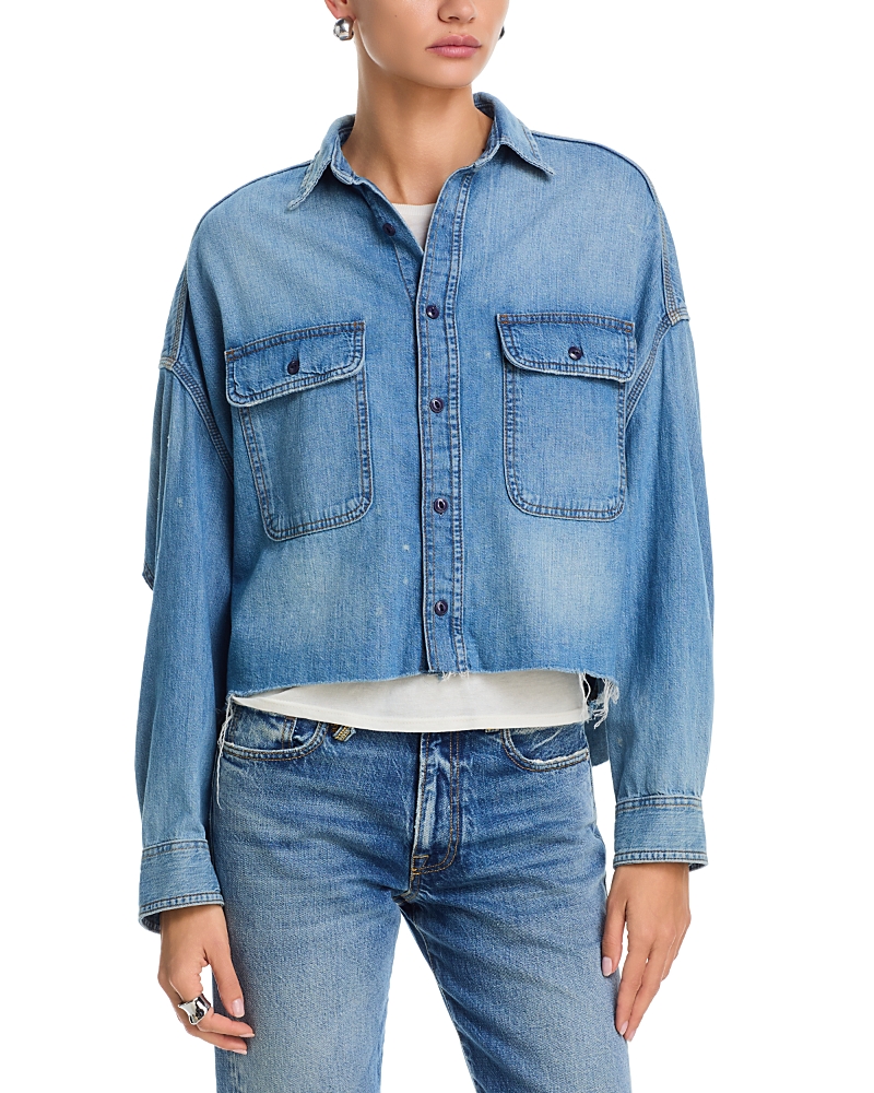 R13 Cropped Denim Shirt
