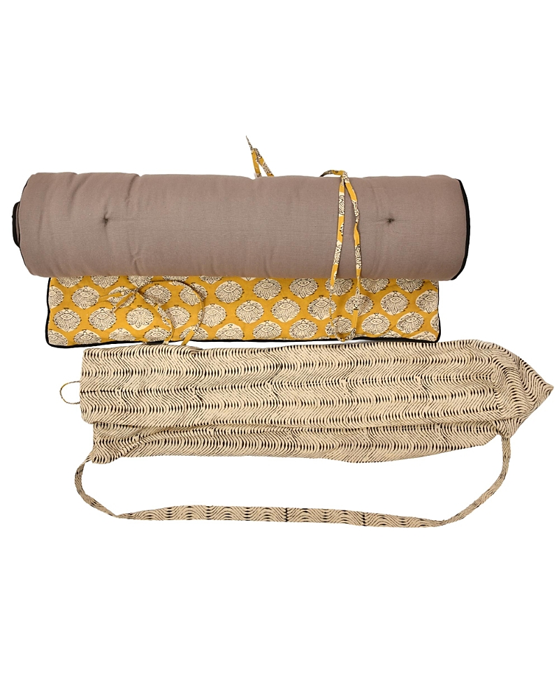 Verve Culture Block Print Yoga Mat and Towel Set