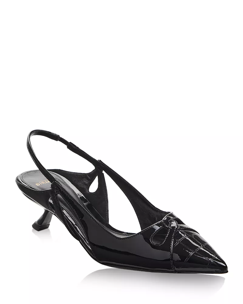 Alexandre Birman Women's Nanny Twist Pointed Slingback Pumps