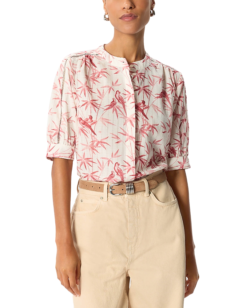 Whistles Tropical Bird Textured Shirt