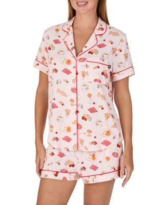 Kate Spade New York Short Sleeve Notch Boxer Pajama Set - Exclusive