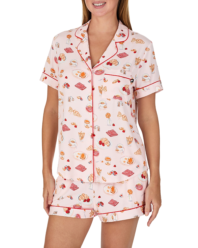 Kate Spade New York Short Sleeve Notch Boxer Pajama Set - Exclusive