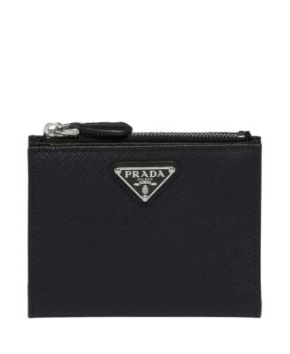 Prada Small Saffiano Leather Wallet In Black