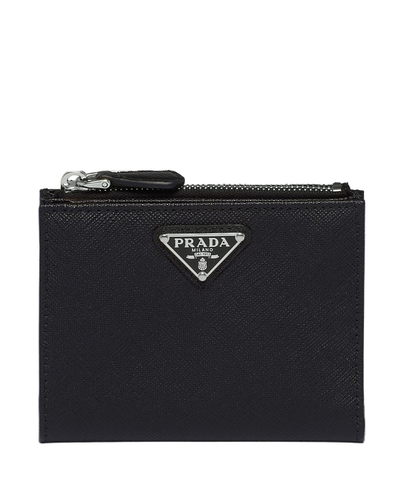 Prada Small Saffiano Leather Wallet In Black