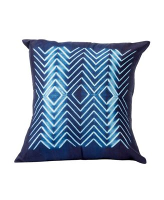  Naami Handcrafted Shibori Print Mulberry Silk Pillow, Cover Only, 20" x 20