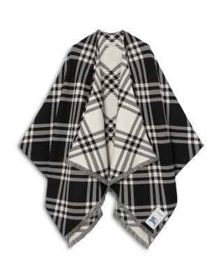 Tribar Check Wool Silk Cashmere Cape