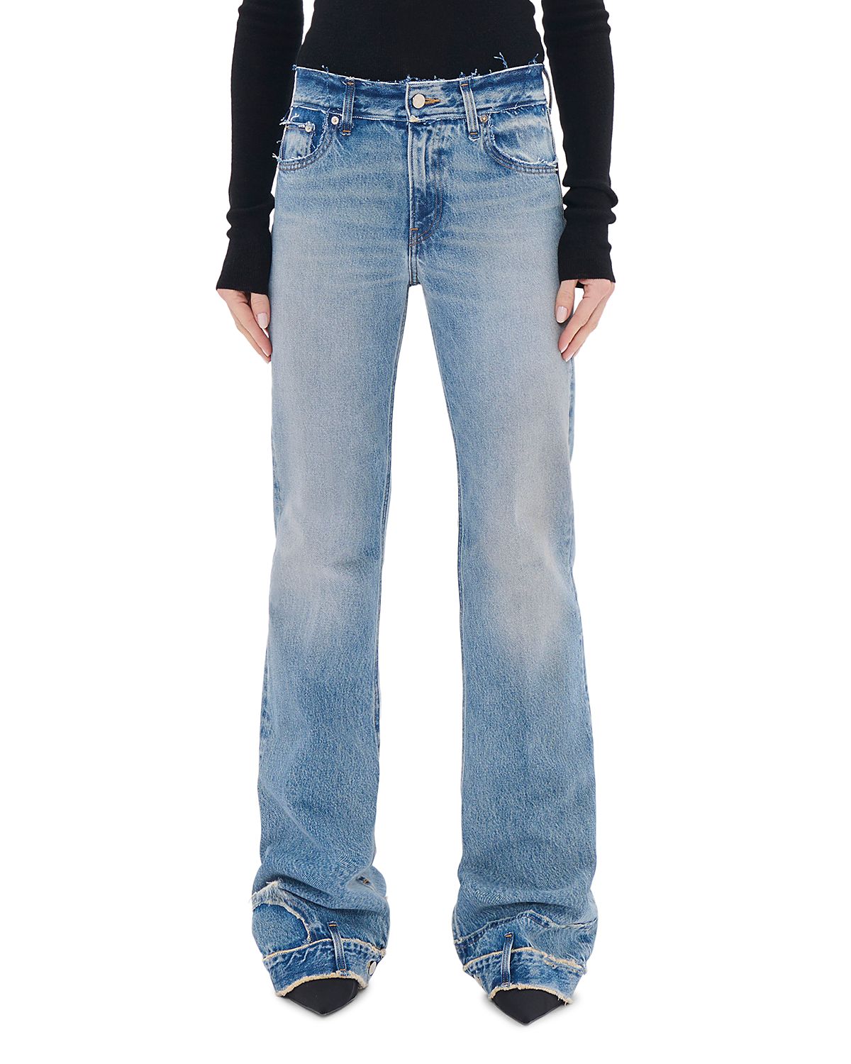 Haikure Floral Cut Mid Rise Jeans