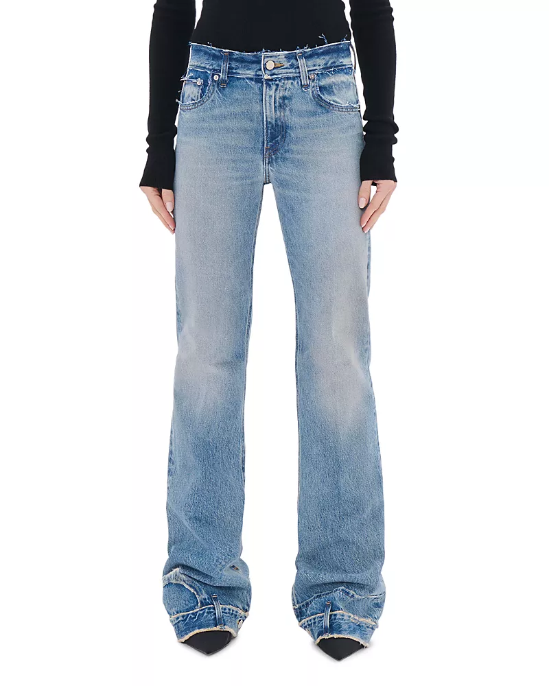 Haikure Floral Cut Mid Rise Jeans in Pollock