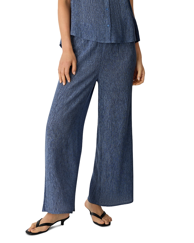 Eileen Fisher Plisse Wide Ankle Pants