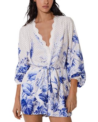 Reiss Bonnie Scarf Print Playsuit In Multi