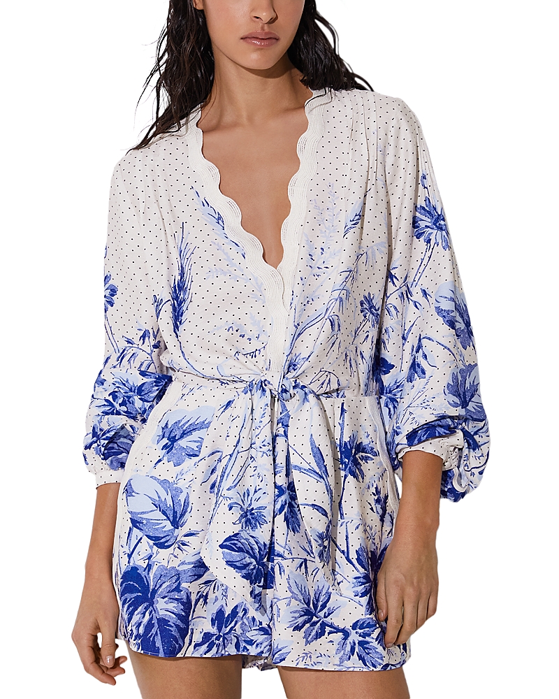 Reiss Bonnie Scarf Print Playsuit In Multi